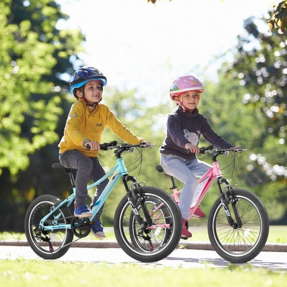 FUPOJH 20 Inch Kids Mountain Bike,Boys Bicycle Ages 8-12,7-Speed Shock Absorbing,V-Brakes