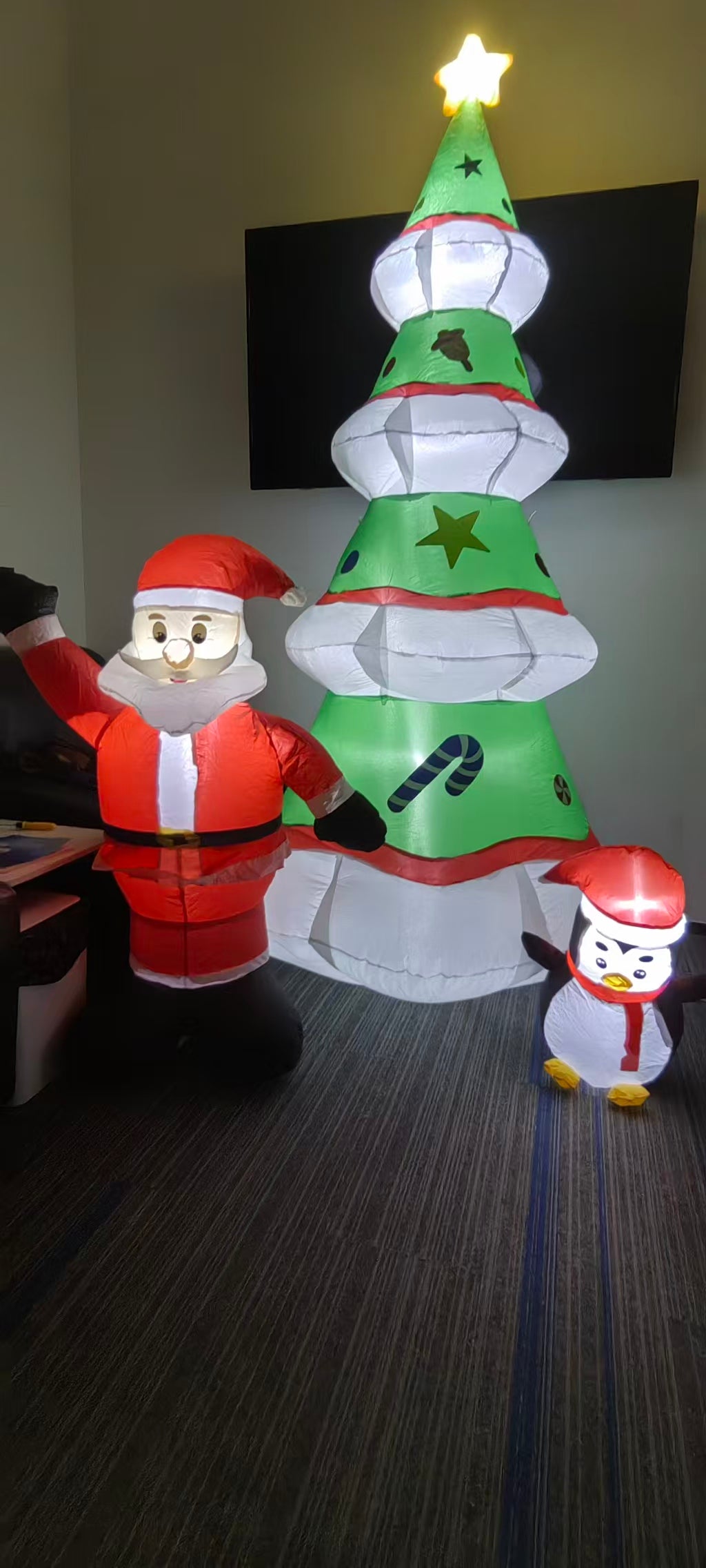 FUPOJH | Christmas Inflatable Decoration | Outdoor Yard Inflatable Santa Claus | Holiday Lawn Decor | LED Lighted | Easy Setup