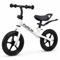 FUPOJH 12" Balance Bike for Toddlers | Adjustable Seat & Handlebar Tool-Free Design | EVA Silent Puncture-Proof Tires | Indoor Outdoor Balance Training