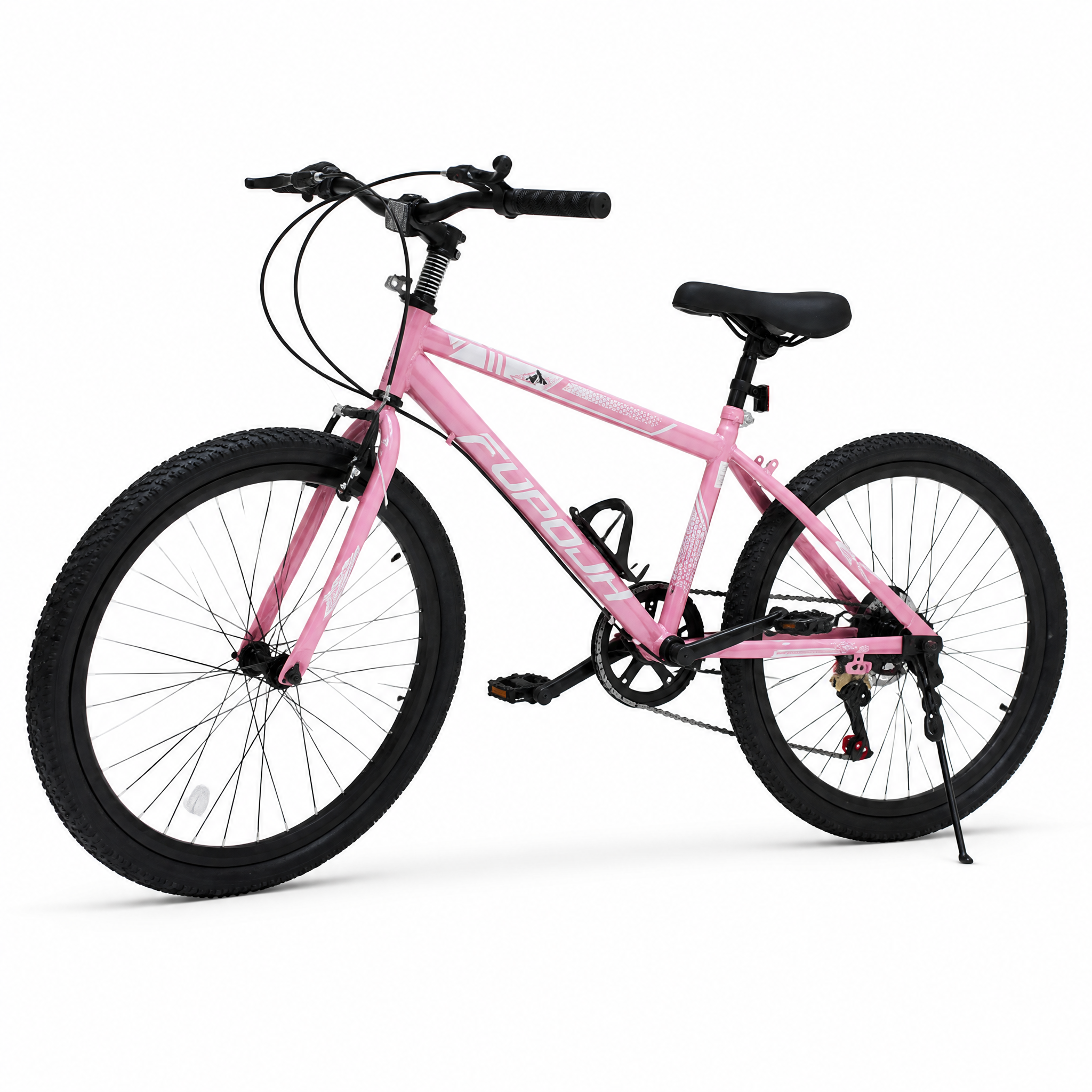 FUPOJH 24" Bike 7-Speed V-Brake | Mountain Bikes 24 Inch Bike Anti-Slip Off-Road Tires | Bicycle for Kids Adjustable Seat All-Terrain Outdoor Riding