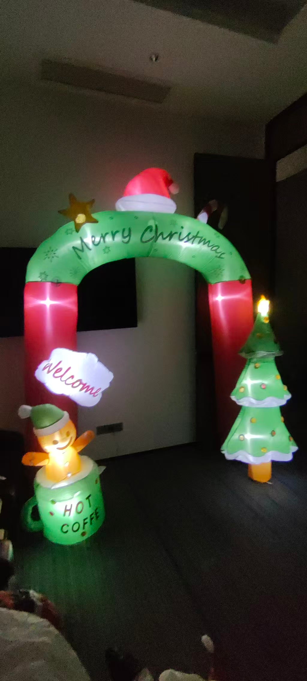 FUPOJH | Christmas Inflatable Decoration | Outdoor Yard Inflatable Santa Claus | Holiday Lawn Decor | LED Lighted | Easy Setup