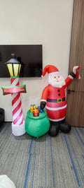 FUPOJH | Christmas Inflatable Decoration | Outdoor Yard Inflatable Santa Claus | Holiday Lawn Decor | LED Lighted | Easy Setup