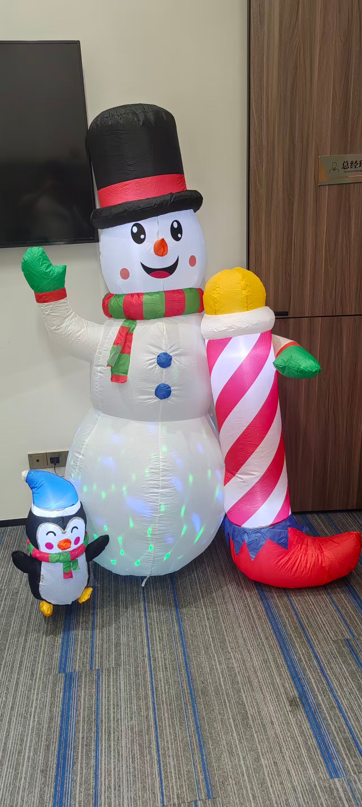 FUPOJH | Christmas Inflatable Decoration | Outdoor Yard Inflatable Santa Claus | Holiday Lawn Decor | LED Lighted | Easy Setup