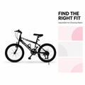 FUPOJH 20" Bike 7-Speed V-Brake | Mountain Bike 20 Inch Bike Anti-Slip Off-Road Tires | Bicycle for teenagers and adults Adjustable Seat All-Terrain Outdoor Riding