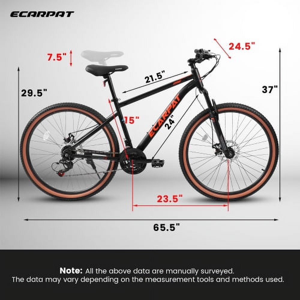 FUPOJH 24" Youth Mountain Bike, 21-Speed, Disc Brakes, High-Carbon Steel Frame, Durable Outdoor Bike