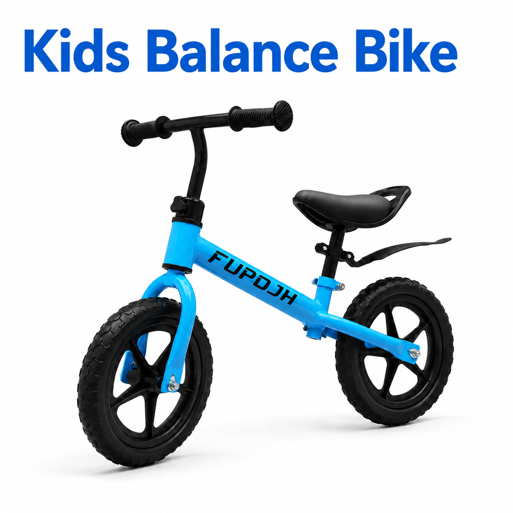 FUPOJH 12" Toddler Bike | Balance Bike | Adjustable Seat Handlebar Tool-Free | EVA Silent Tires | Kids Bike & Bikes Indoor Outdoor