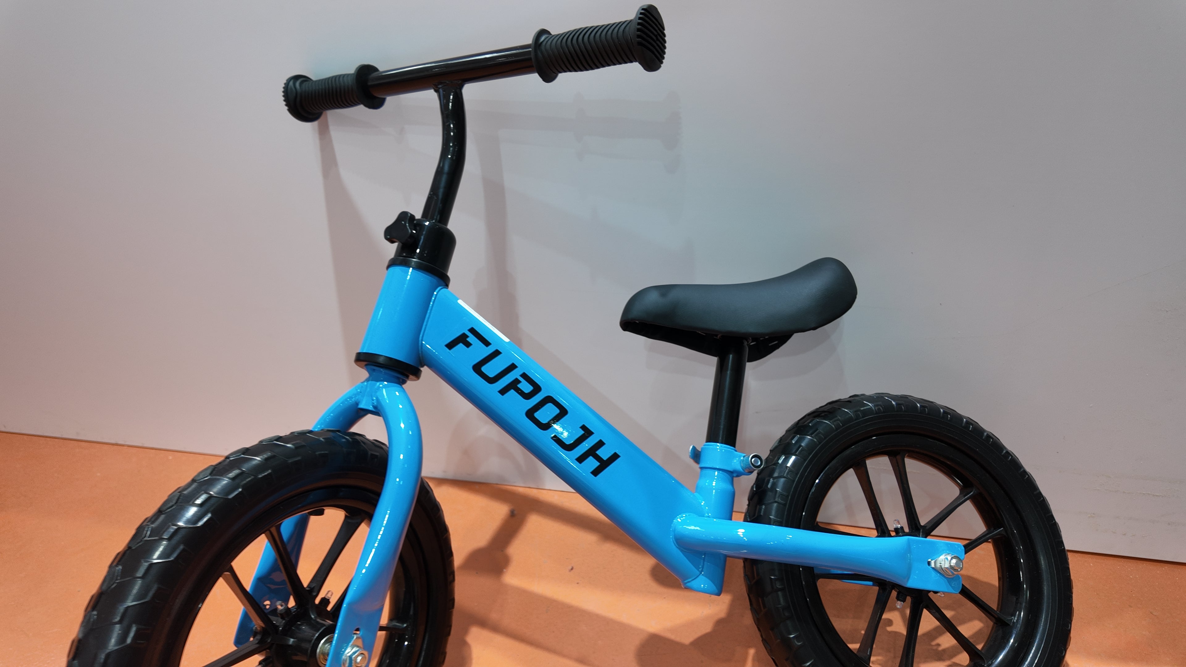 FUPOJH 12" Kids Balance Bike, No Pedal, Light-Up Wheels, Adjustable, for Toddlers 2-5