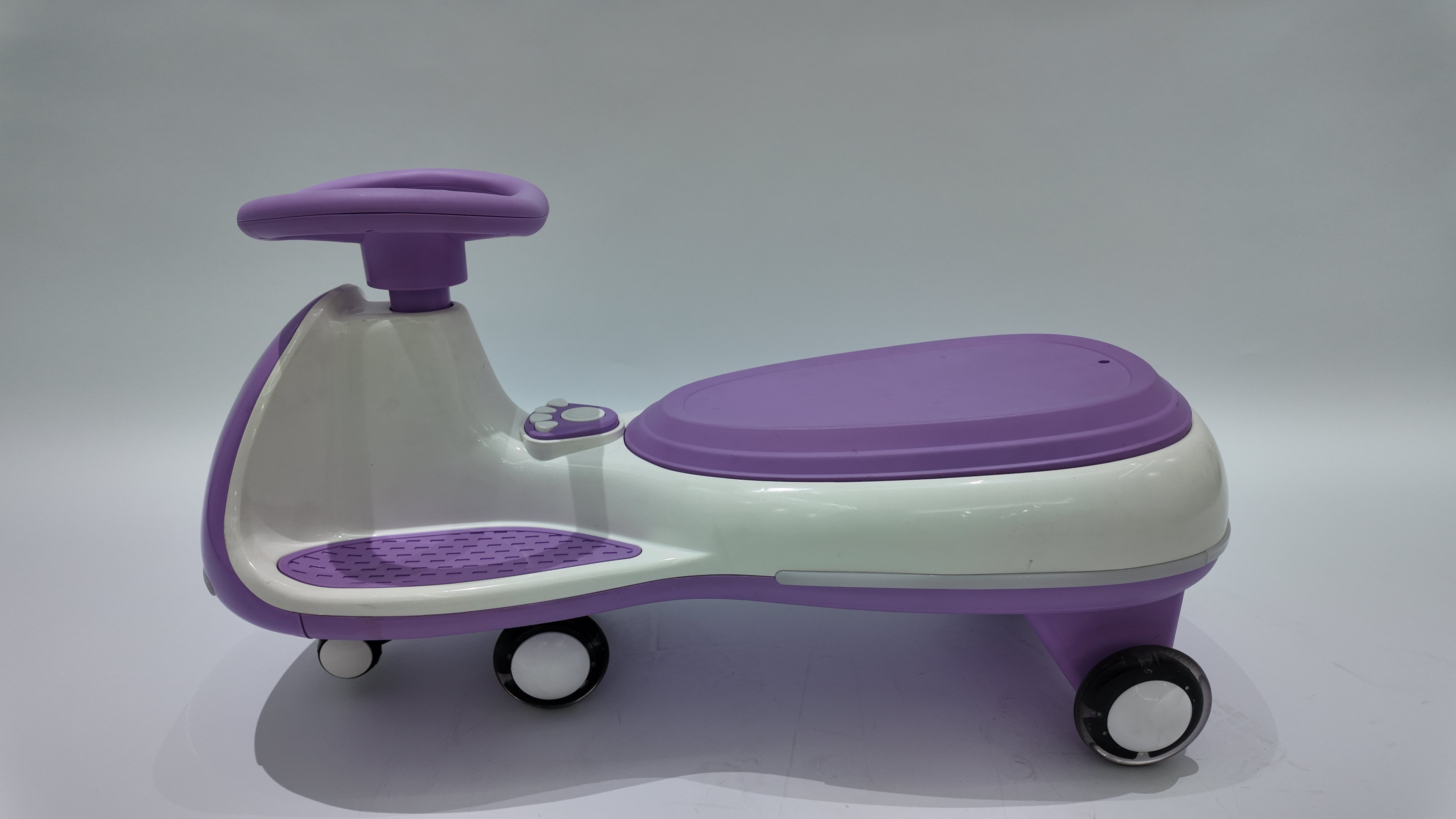 FUPOJH 12V Electric Wiggle Car, 2-in-1 Kids Ride-On Toy with Bluetooth Music, LED Wheels, 150 lbs Capacity for Ages 3+