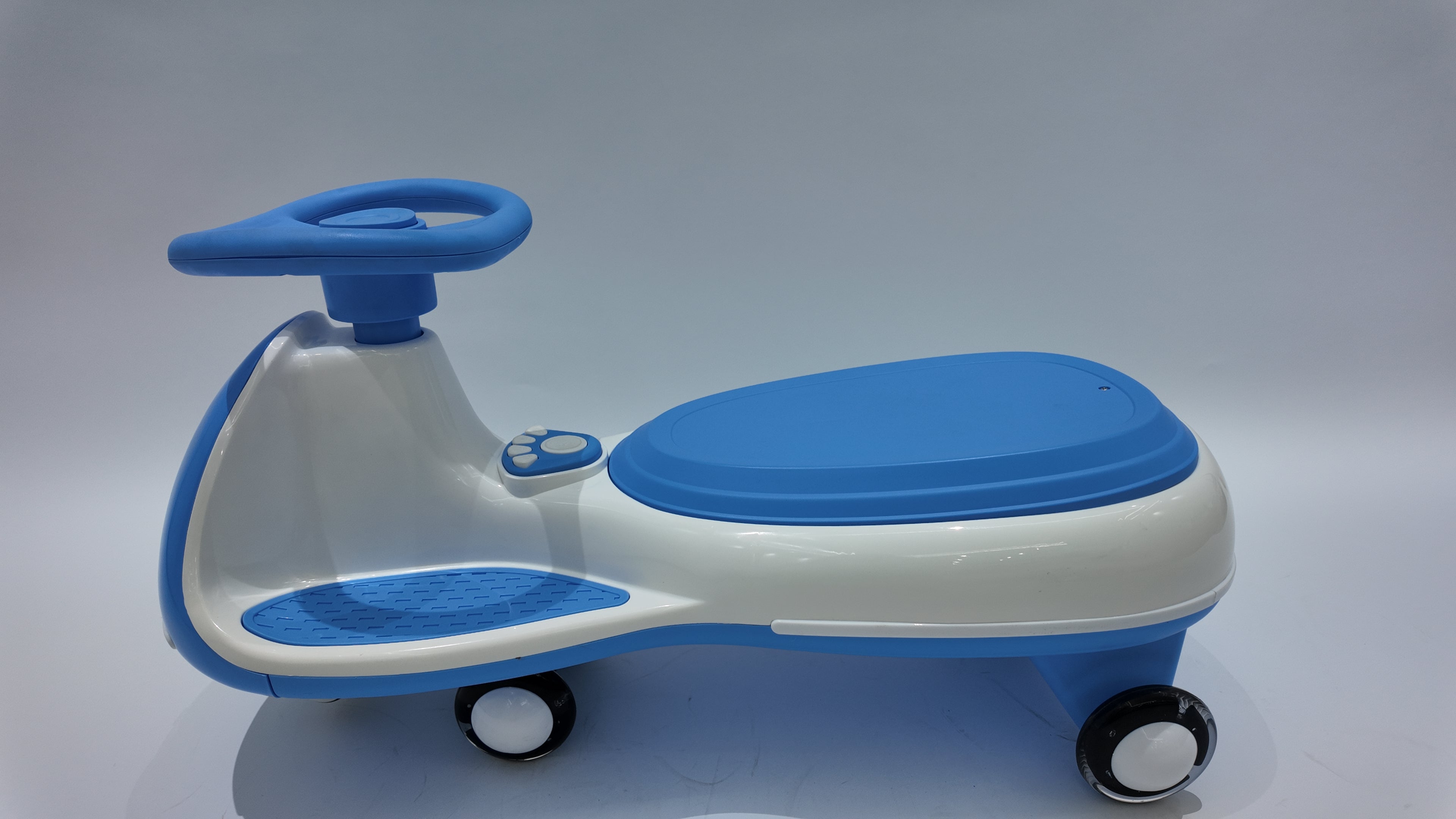 FUPOJH 12V Electric Wiggle Car, 2-in-1 Kids Ride-On Toy with Bluetooth Music, LED Wheels, 150 lbs Capacity for Ages 3+