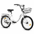 FUPOJH 20 Inch Kids Bike with Basket & Rear Rack, Unisex,Coaster & V-Brakes,Lightweight Steel Frame,Ages 8-12