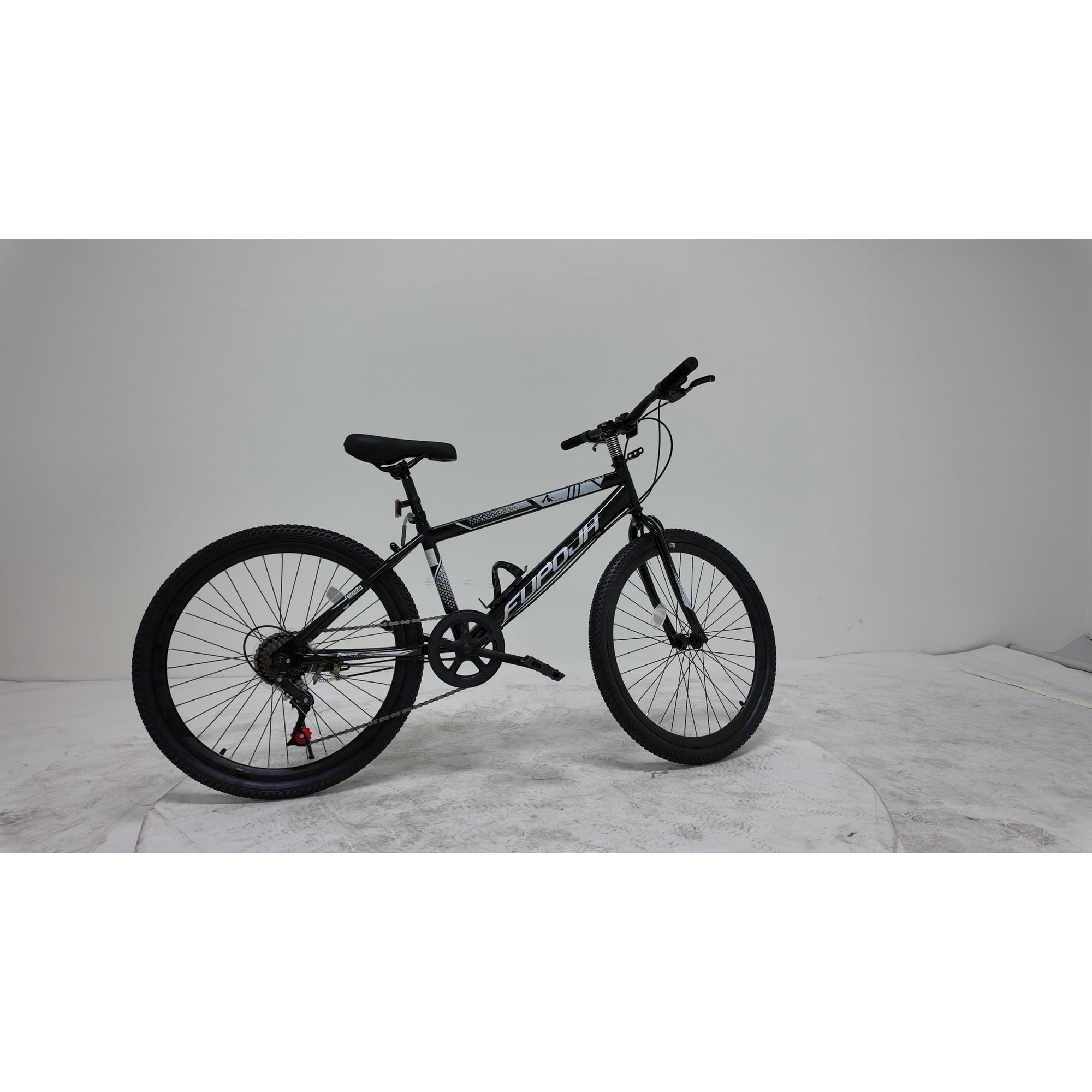 FUPOJH 24" Mountain Bike for Adults,7-Speed,V-Brakes,Off-Road Tires,Adjustable Seat