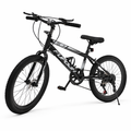 FUPOJH 24" Bike 7-Speed V-Brake | Mountain Bike Anti-Slip Off-Road Tires | Bicycle for Kids Adjustable Seat All-Terrain Outdoor Riding