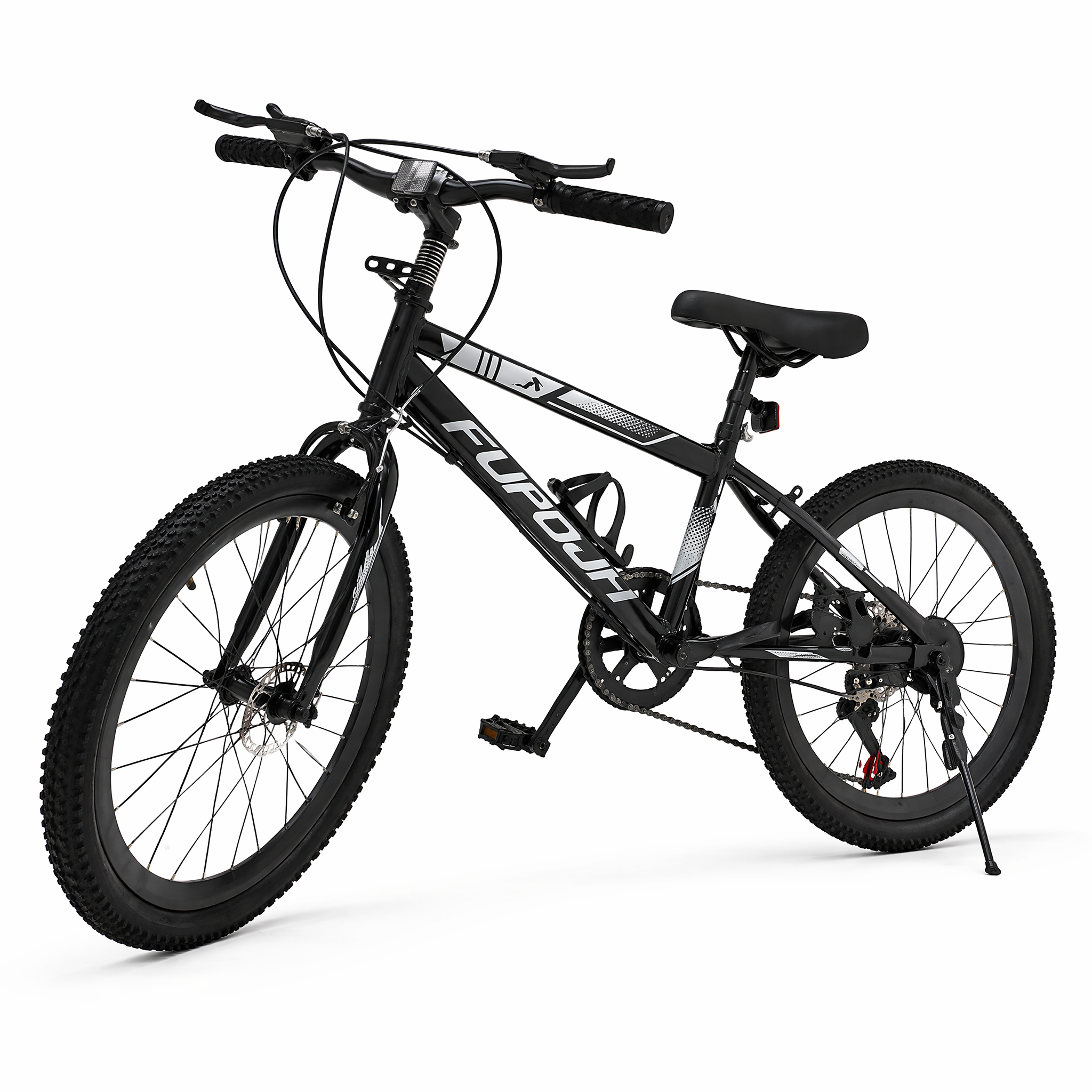 FUPOJH 24" Bike 7-Speed V-Brake | Mountain Bike Anti-Slip Off-Road Tires | Bicycle for Kids Adjustable Seat All-Terrain Outdoor Riding