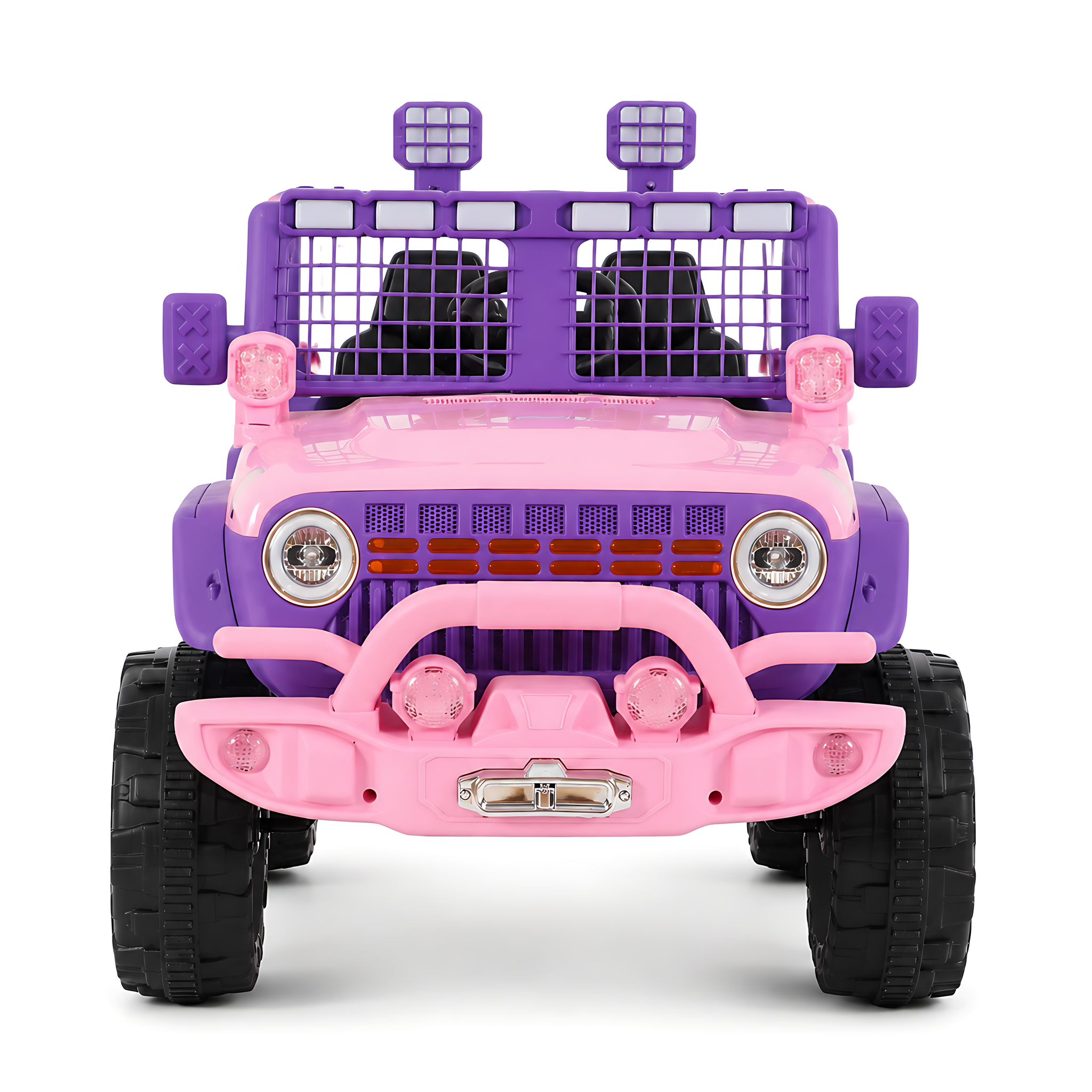 FUPOJH 12V Electric Jeep for Kids | 2.4G Parental Remote Dual Motor 4WD | Bluetooth Music 4-Wheel Suspension Seatbelt | Soft Start All-Terrain