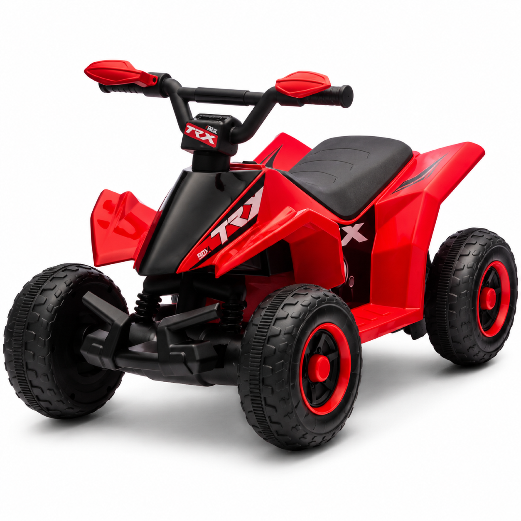 FUPOJH 6V Kids Electric ATV Quad, 4 Wheeler for Kids 3-6, Indoor/Outdoor with Anti-Tip Design