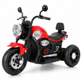 FUPOJH 6V 3 Wheel Kids Electric Motorcycle,Battery-Powered Ride-On Toy with LED Lights,Sound System
