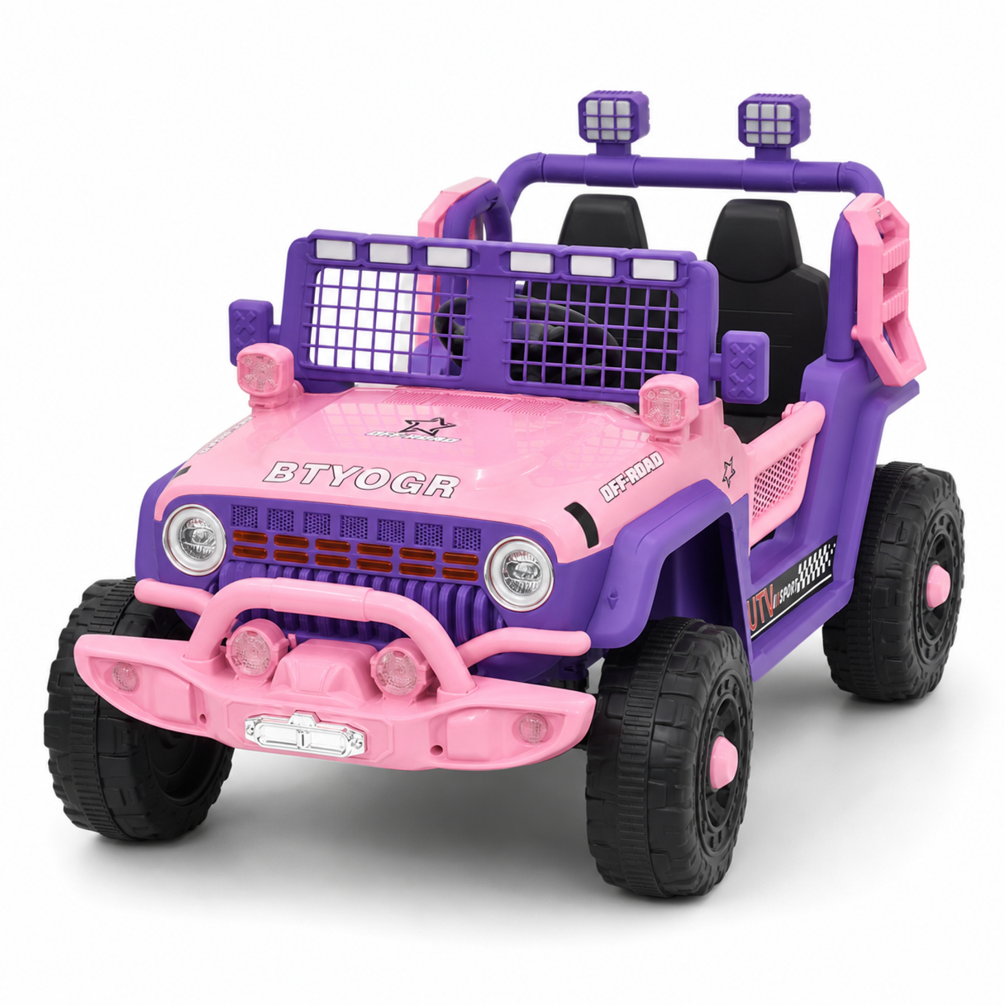 12V Kids Electric Car,2 Seater Kids Ride on Car with Remote,Bluetooth,Swing and Sport Mode,
