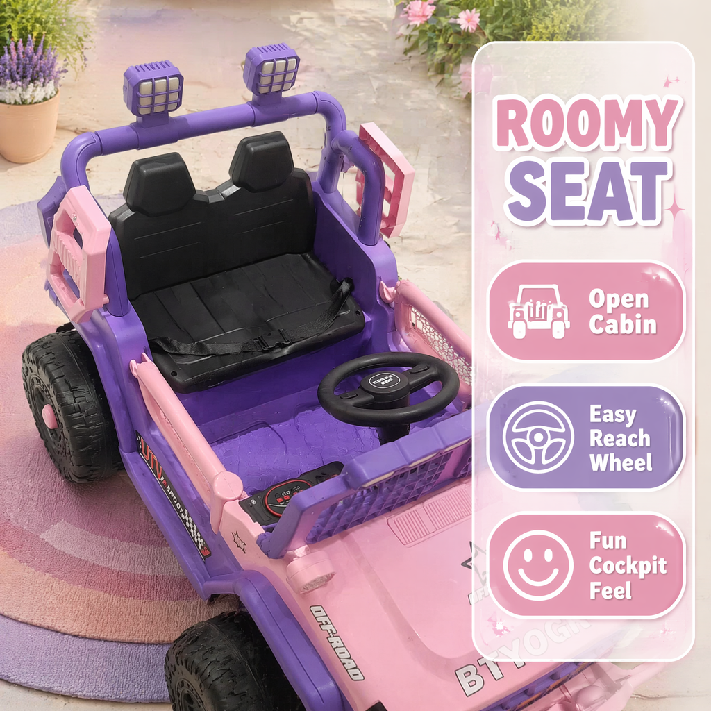 12V Kids Electric Car,2 Seater Kids Ride on Car with Remote,Bluetooth,Swing and Sport Mode,