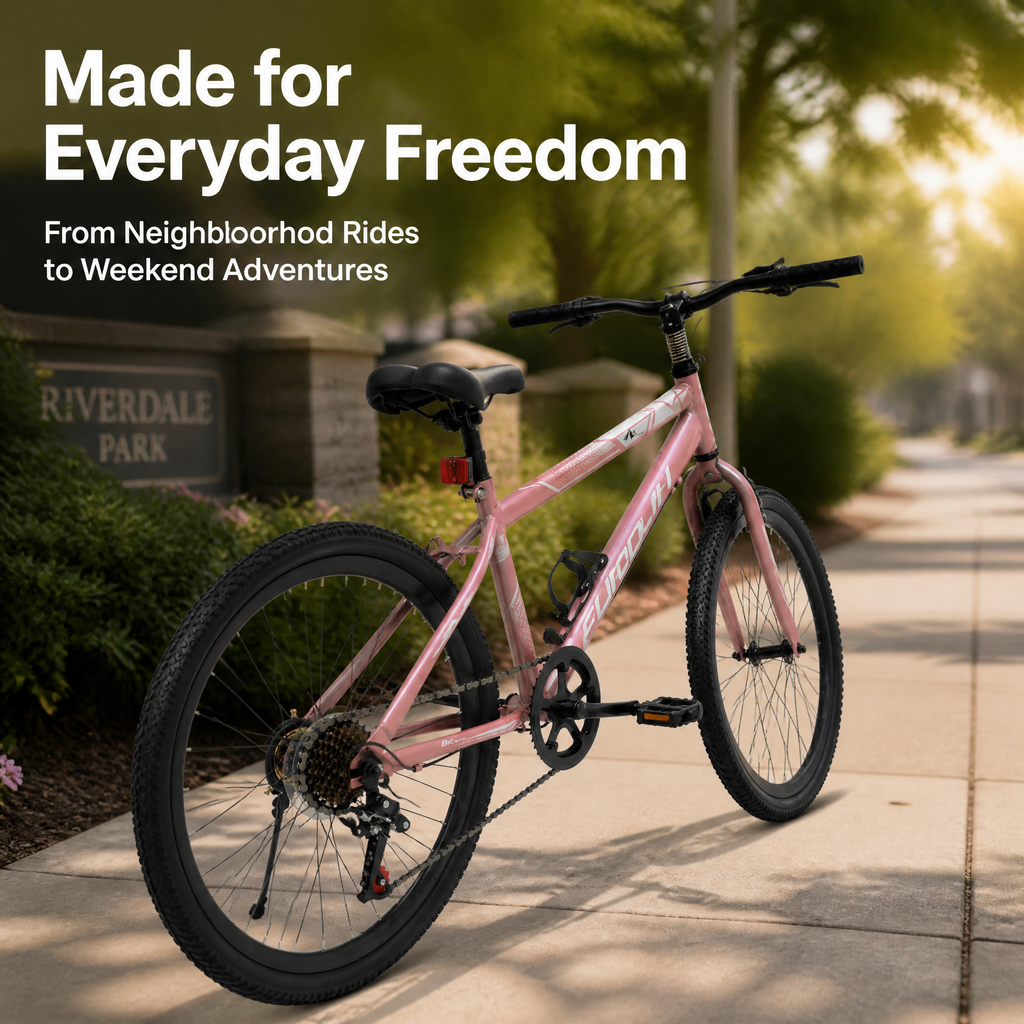 FUPOJH 20 Inch Boys Bike,7-Speed Kids Mountain Bike for Ages 8-12,V-Brakes,Off-Road Tires