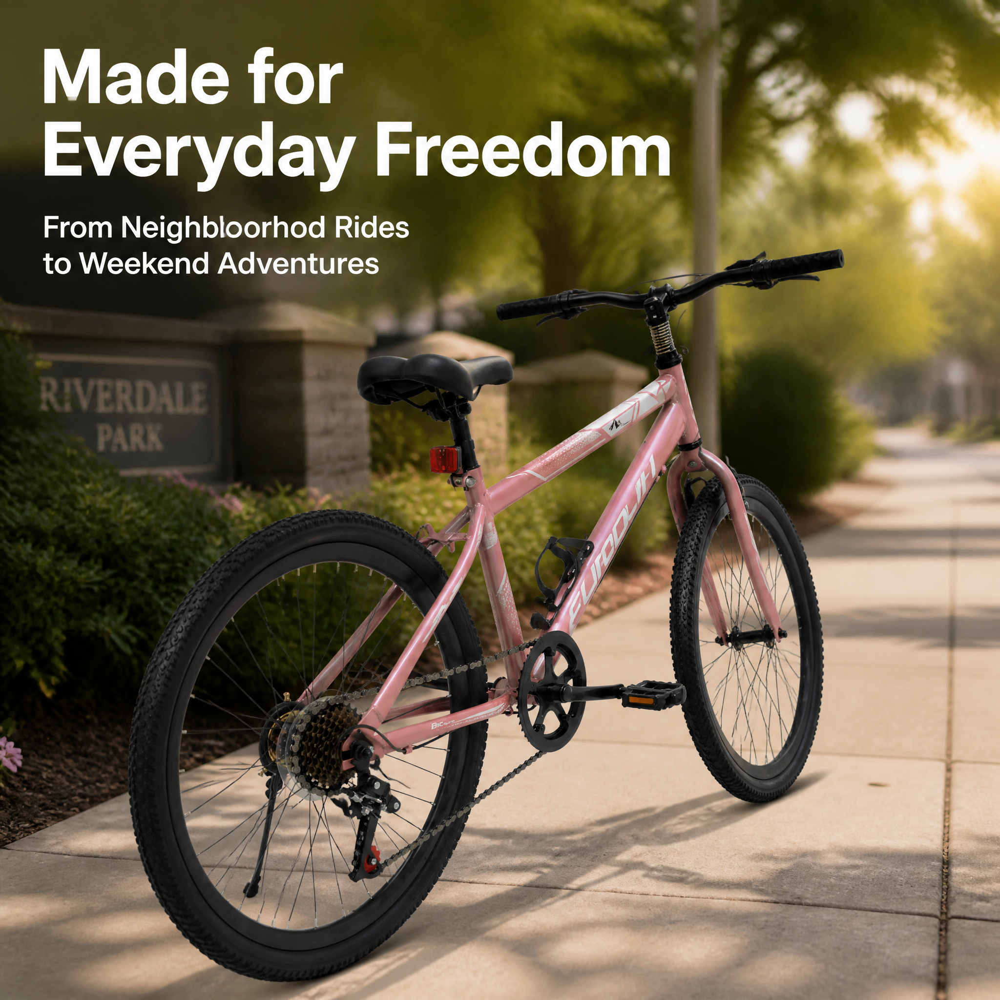 FUPOJH 20 Inch Boys Bike,7-Speed Kids Mountain Bike for Ages 8-12,V-Brakes,Off-Road Tires